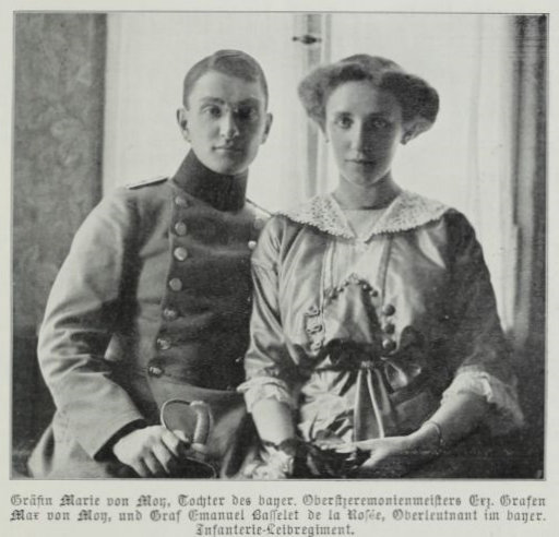 Хедвига-Мария фон-Мой с мужем 1914 после свадьбы.jpg