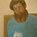 А. Визиряко. Портрет с кошкой. 2001 г.