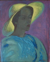 А. Визиряко. Портрет Виктории. Картон,м., 1999 г.