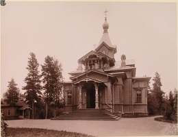 Вид первой деревянной церкви