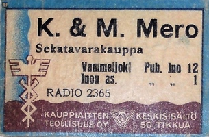 Vammeljoki Ino K M Mero 4
