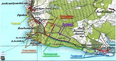 map Gorskaya-Lakhta