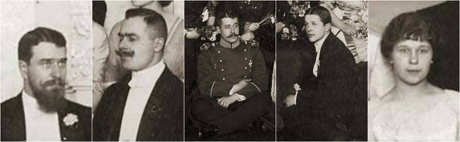 дети В.В.Комарова. Виссарион, Григорий, Дмитрий, Константин, Мария 1912г.